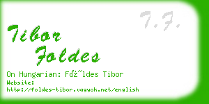 tibor foldes business card